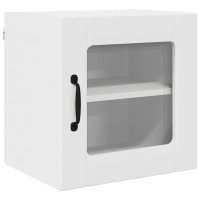 Produktbild för Väggglasförråd LUCCA 2 pcs Vit 40 x 31 x 40 cm Konstruerat trä