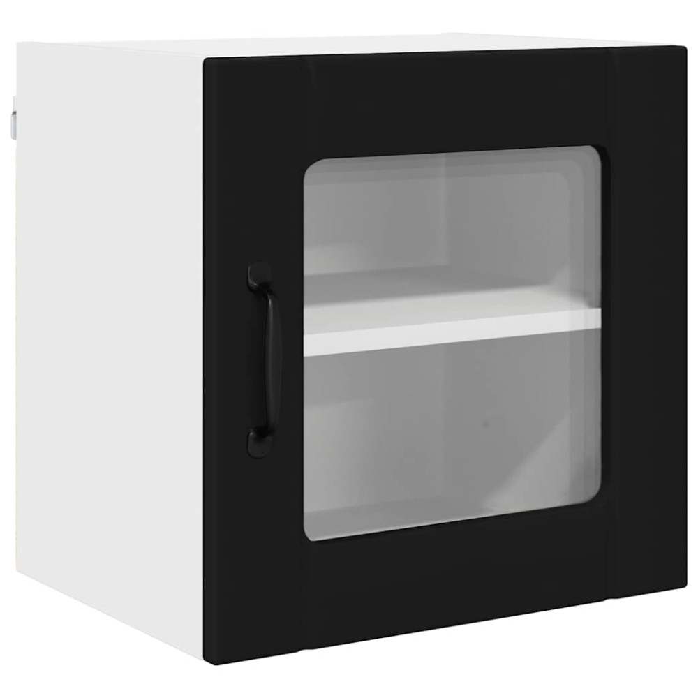 Produktbild för Väggglasförråd LUCCA 2 pcs Svart 40 x 31 x 40 cm