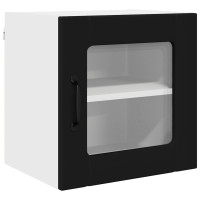 Produktbild för Väggglasförråd LUCCA 2 pcs Svart 40 x 31 x 40 cm