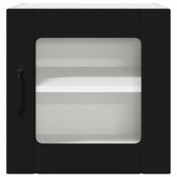 Produktbild för Väggglasförråd LUCCA 2 pcs Svart 40 x 31 x 40 cm