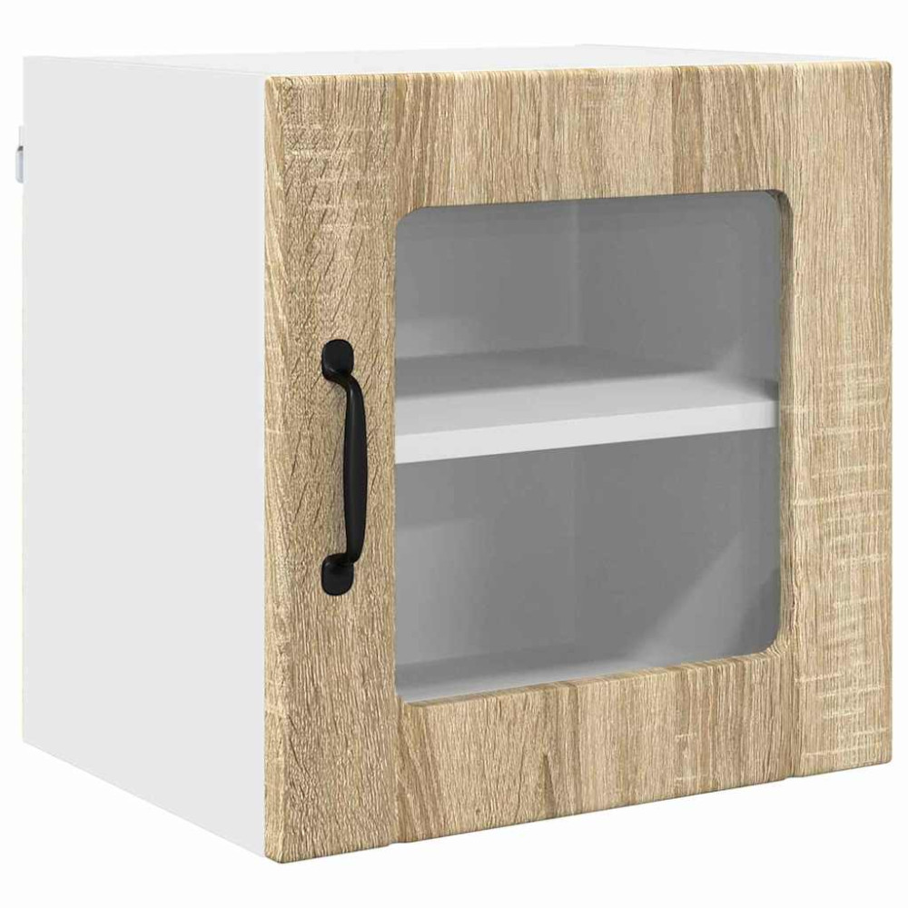 Produktbild för Väggglasförråd LUCCA Sonoma-ek 40 x 31 x 40 cm Konstruerat trä