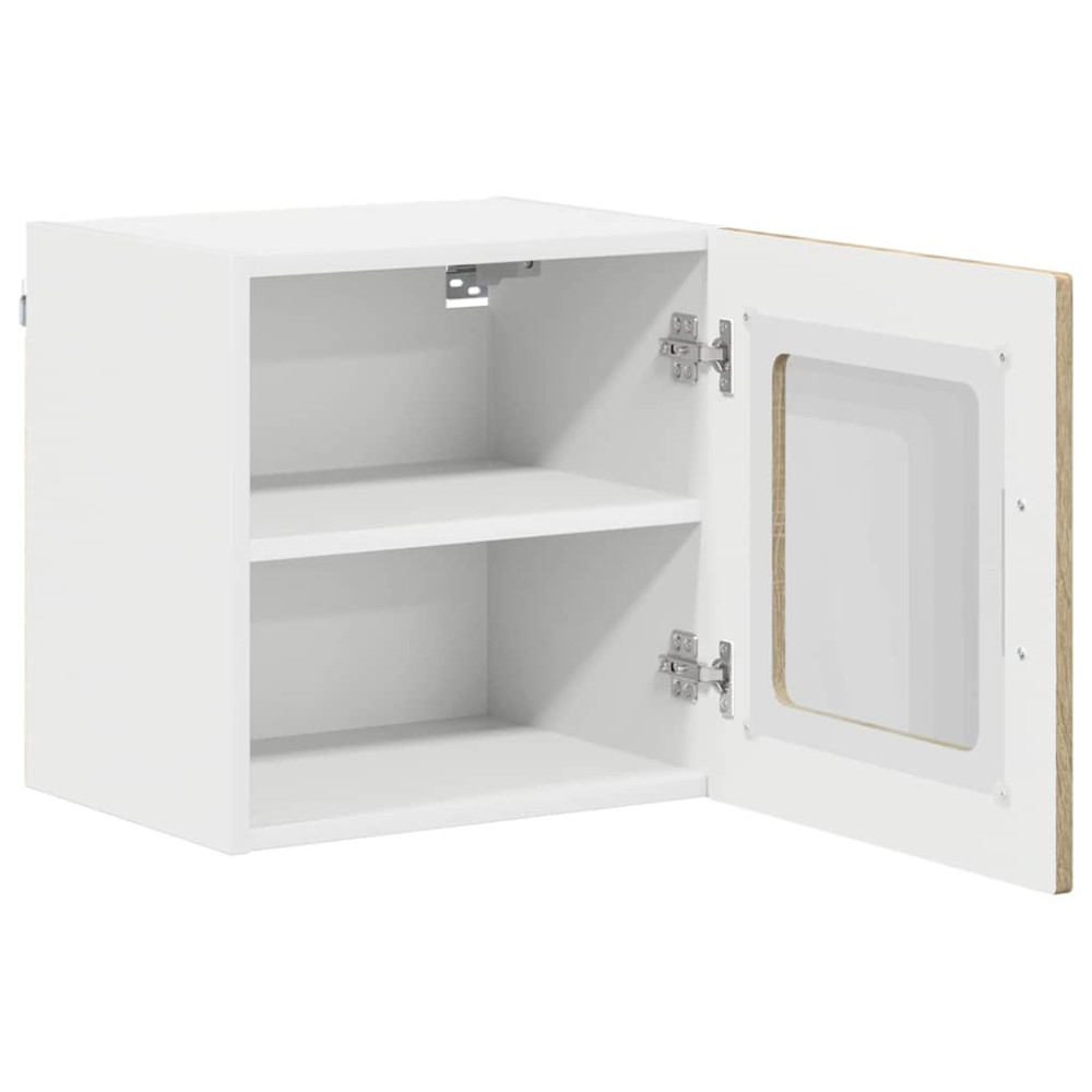 Produktbild för Väggglasförråd LUCCA 2 pcs Sonoma-ek 40 x 31 x 40 cm