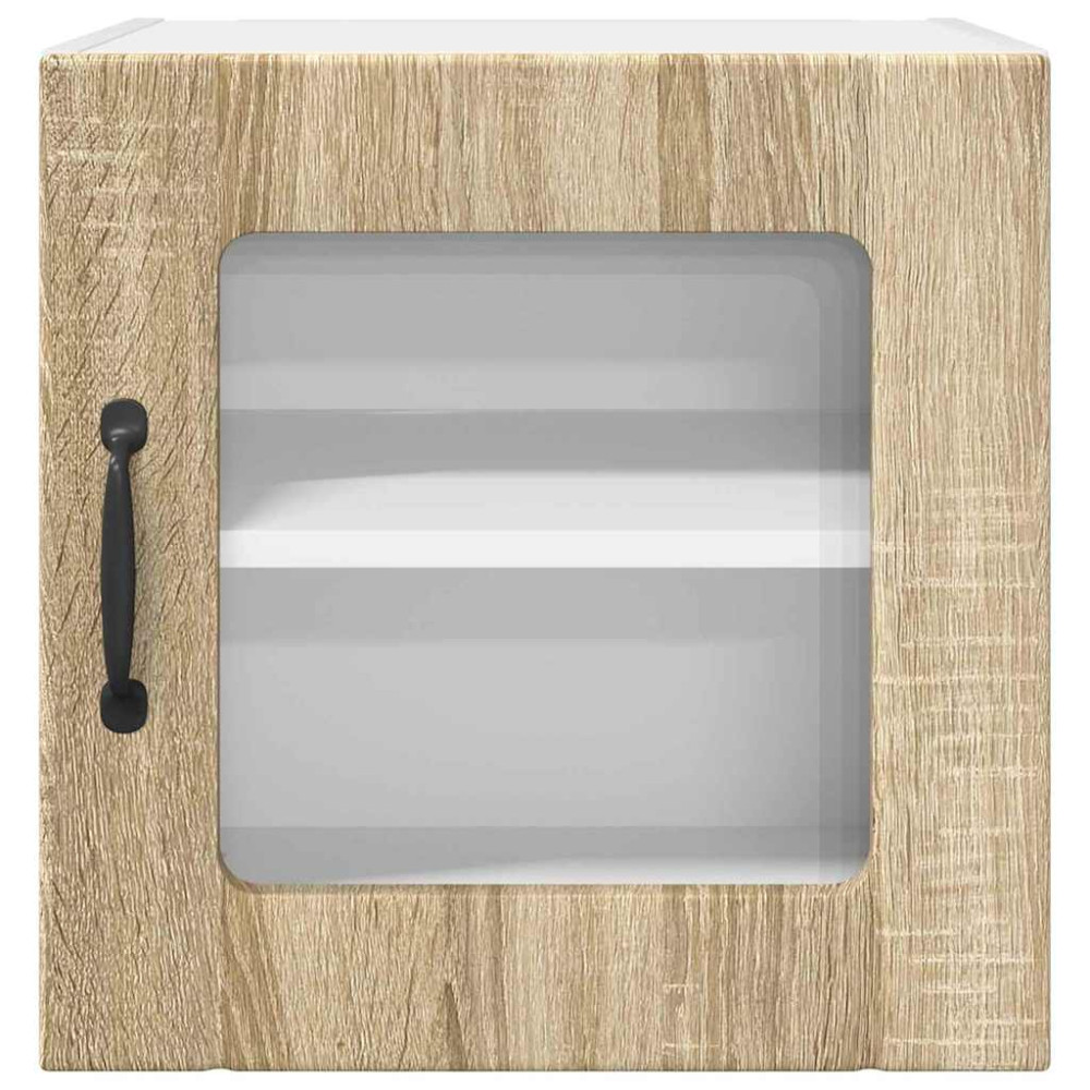 Produktbild för Väggglasförråd LUCCA 2 pcs Sonoma-ek 40 x 31 x 40 cm