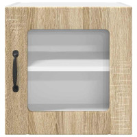 Produktbild för Väggglasförråd LUCCA 2 pcs Sonoma-ek 40 x 31 x 40 cm