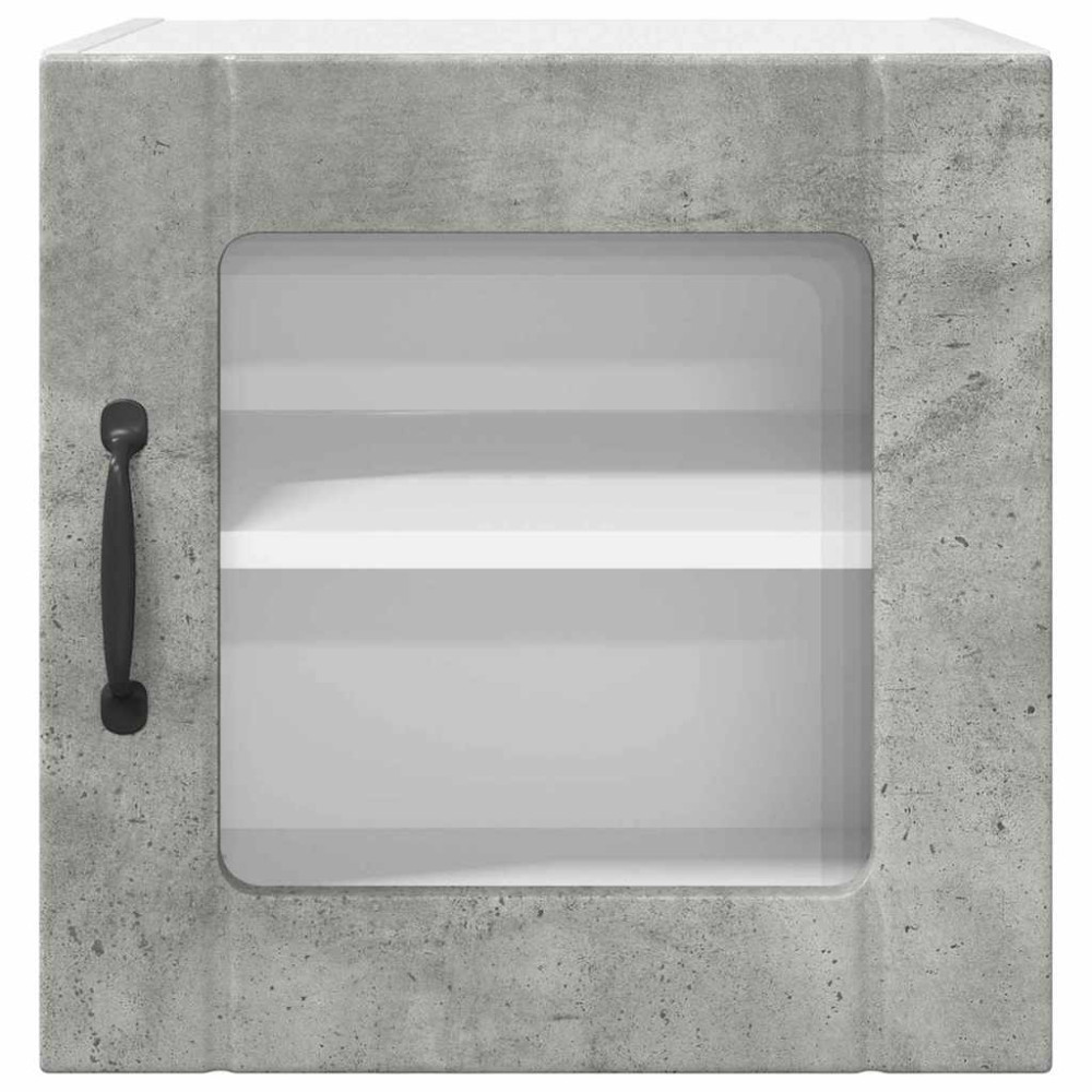 Produktbild för Väggglasförråd LUCCA Betonggrå 40 x 31 x 40 cm Konstruerat trä