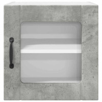 Produktbild för Väggglasförråd LUCCA Betonggrå 40 x 31 x 40 cm Konstruerat trä