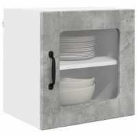 Produktbild för Väggglasförråd LUCCA 2 pcs Betonggrå 40 x 31 x 40 cm