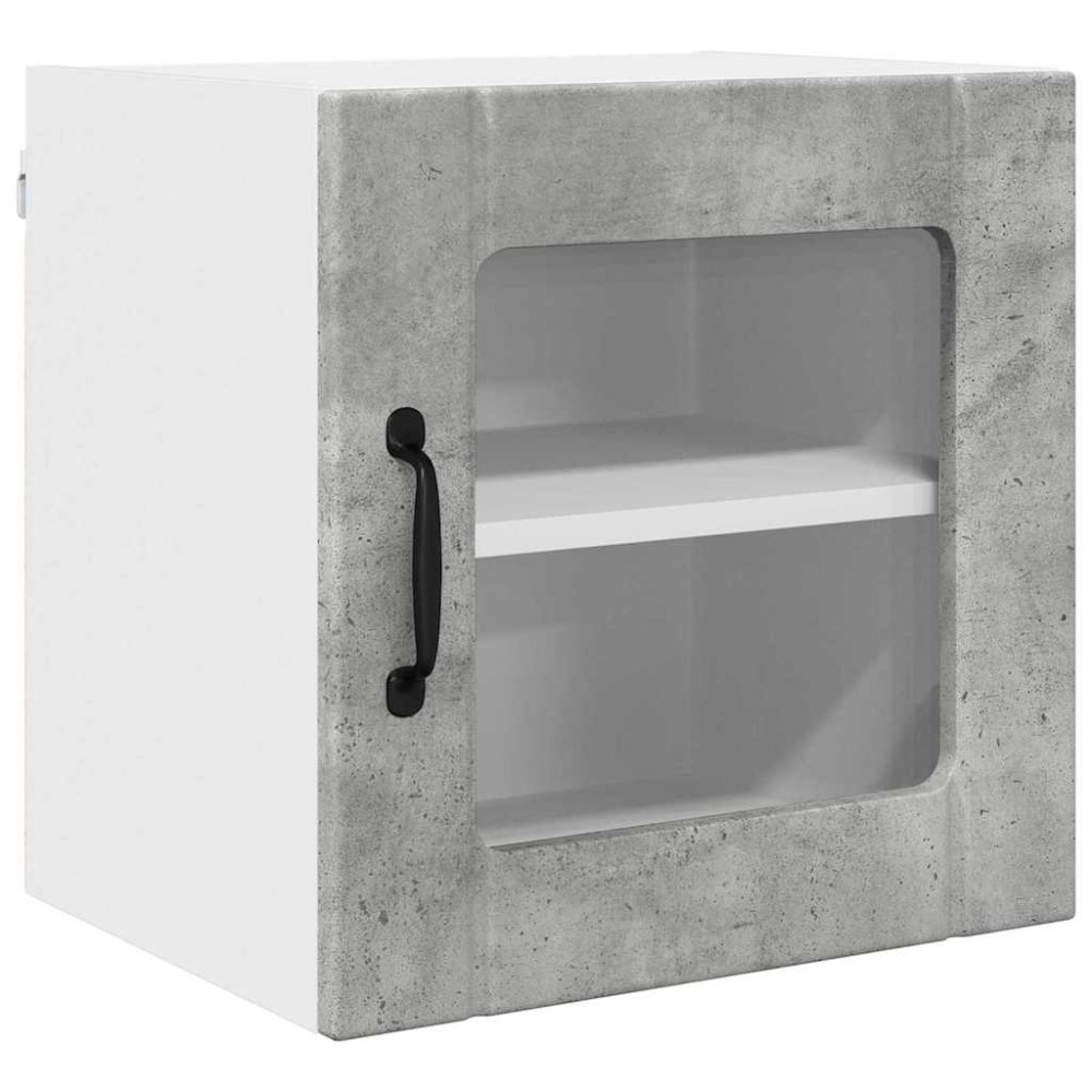 Produktbild för Väggglasförråd LUCCA 2 pcs Betonggrå 40 x 31 x 40 cm