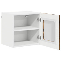 Produktbild för Väggglasförråd LUCCA 2 pcs Rökt ek 40 x 31 x 40 cm