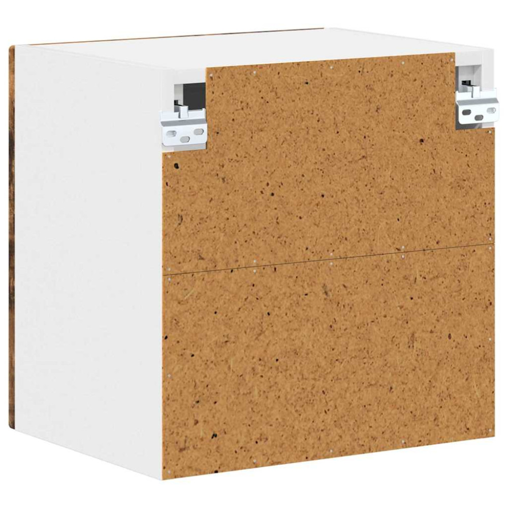 Produktbild för Väggglasförråd LUCCA 2 pcs Rökt ek 40 x 31 x 40 cm