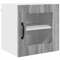 Produktbild för Väggglasförråd LUCCA Grå sonoma-ek 40 x 31 x 40 cm