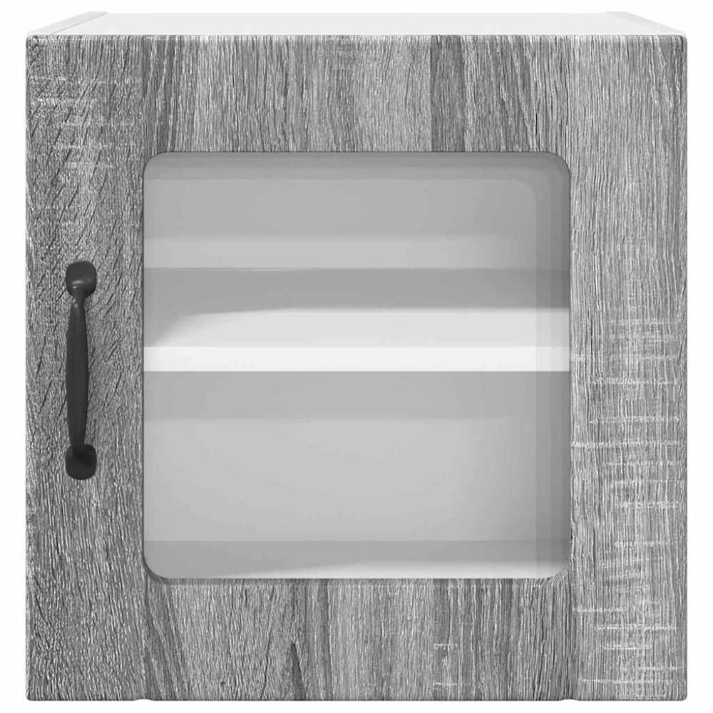 Produktbild för Väggglasförråd LUCCA 2 pcs Grå sonoma-ek 40 x 31 x 40 cm