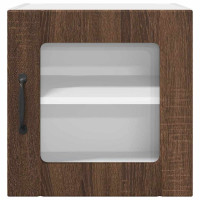 Produktbild för Väggglasförråd LUCCA Brun ek 40 x 31 x 40 cm Konstruerat trä