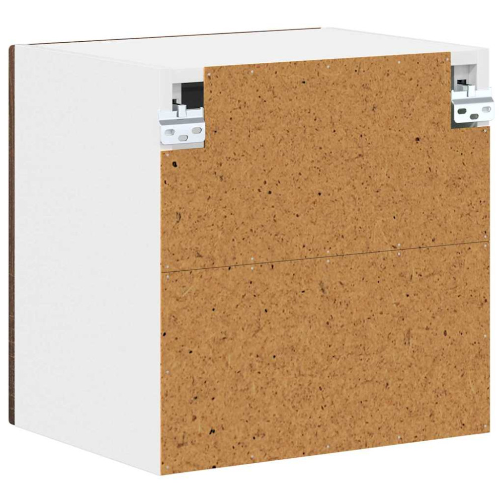 Produktbild för Väggglasförråd LUCCA 2 pcs Brun ek 40 x 31 x 40 cm