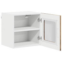 Produktbild för Väggglasförråd LUCCA 2 pcs Gammalt trä 40 x 31 x 40 cm