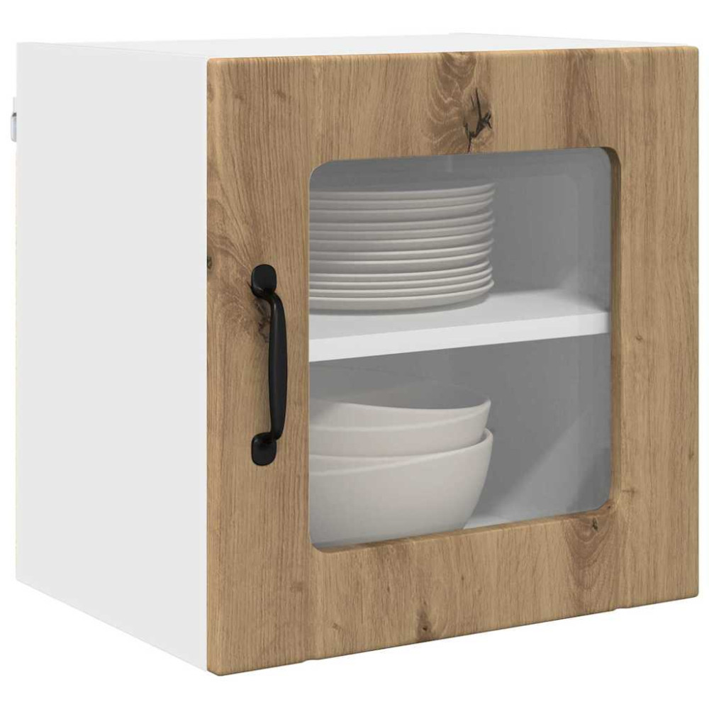 Produktbild för Väggglasförråd LUCCA Artisan-ek 40 x 31 x 40 cm Konstruerat trä