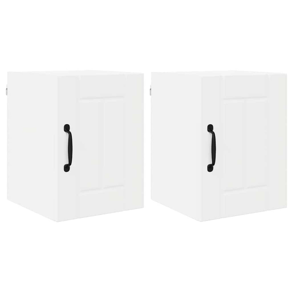 Produktbild för Väggskåp LUCCA 2 pcs Vit 30 x 31 x 40 cm Konstruerat trä