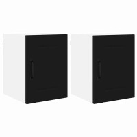 Produktbild för Väggskåp LUCCA 2 pcs Svart 30 x 31 x 40 cm Konstruerat trä