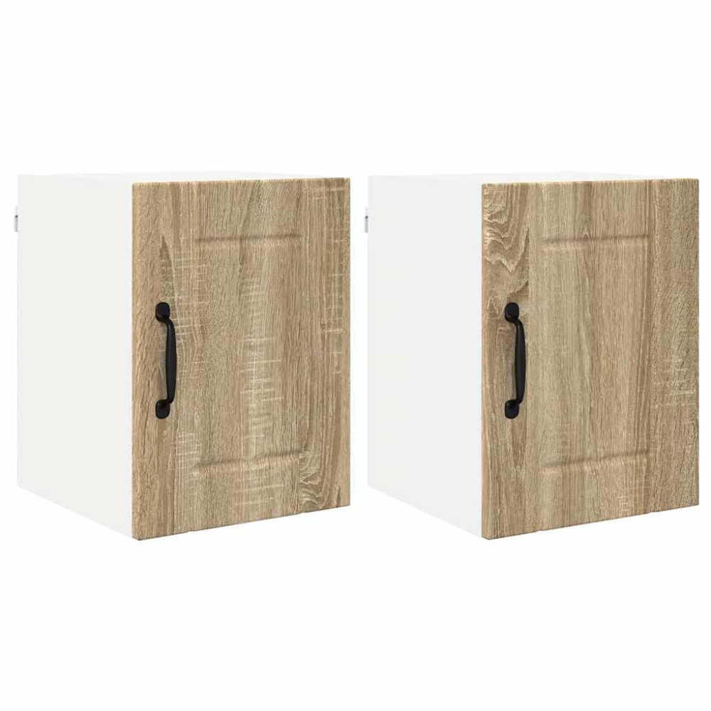 Produktbild för Väggskåp LUCCA 2 pcs Sonoma-ek 30 x 31 x 40 cm Konstruerat trä