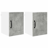 Produktbild för Väggskåp LUCCA 2 pcs Betonggrå 30 x 31 x 40 cm Konstruerat trä