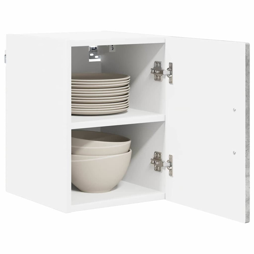 Produktbild för Väggskåp LUCCA 2 pcs Betonggrå 30 x 31 x 40 cm Konstruerat trä