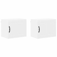 Produktbild för Väggskåp LUCCA 2 pcs Vit 50 x 31 x 40 cm Konstruerat trä