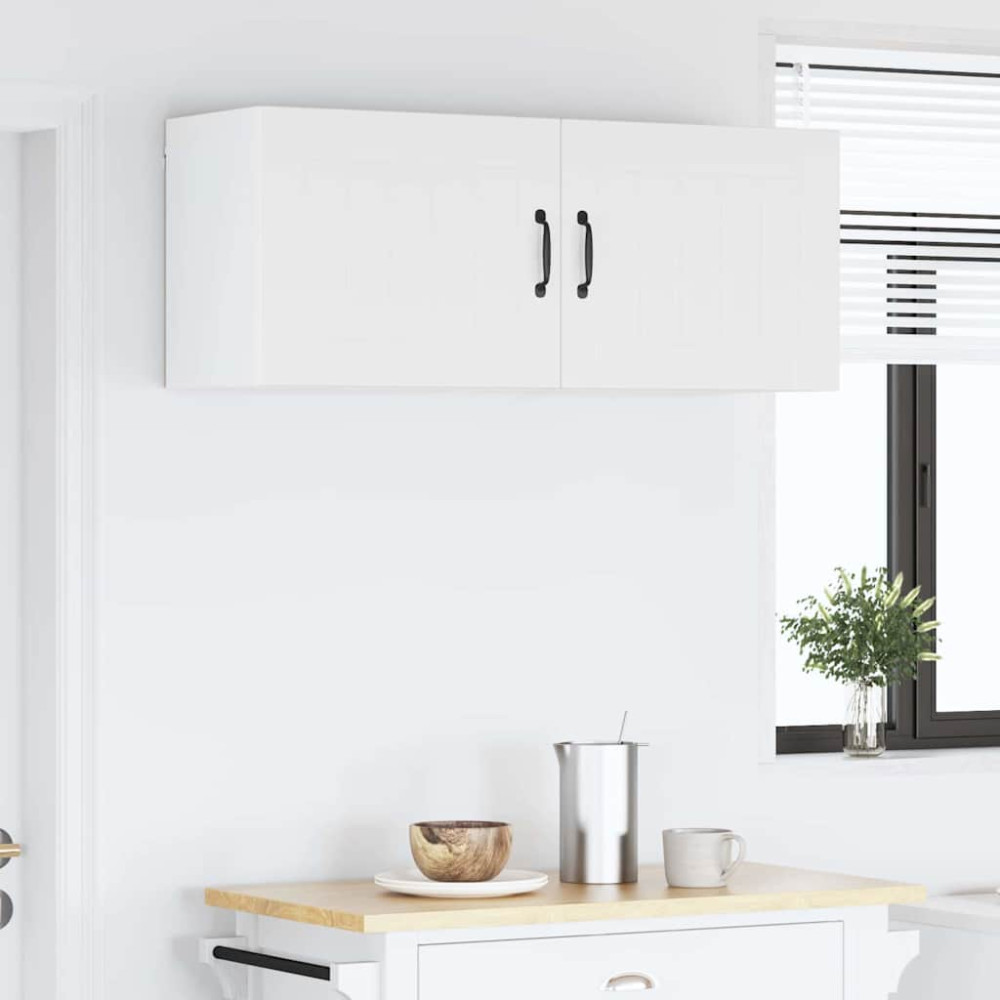 Produktbild för Väggskåp LUCCA 2 pcs Vit 50 x 31 x 40 cm Konstruerat trä