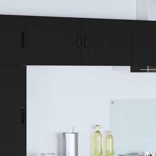 vidaXL Väggskåp LUCCA 2 pcs Svart 50 x 31 x 40 cm Konstruerat trä
