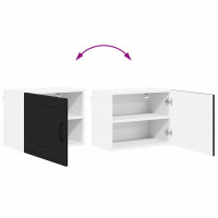 Produktbild för Väggskåp LUCCA 2 pcs Svart 50 x 31 x 40 cm Konstruerat trä