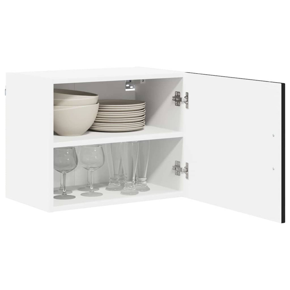 Produktbild för Väggskåp LUCCA 2 pcs Svart 50 x 31 x 40 cm Konstruerat trä