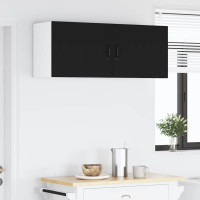 Produktbild för Väggskåp LUCCA 2 pcs Svart 50 x 31 x 40 cm Konstruerat trä