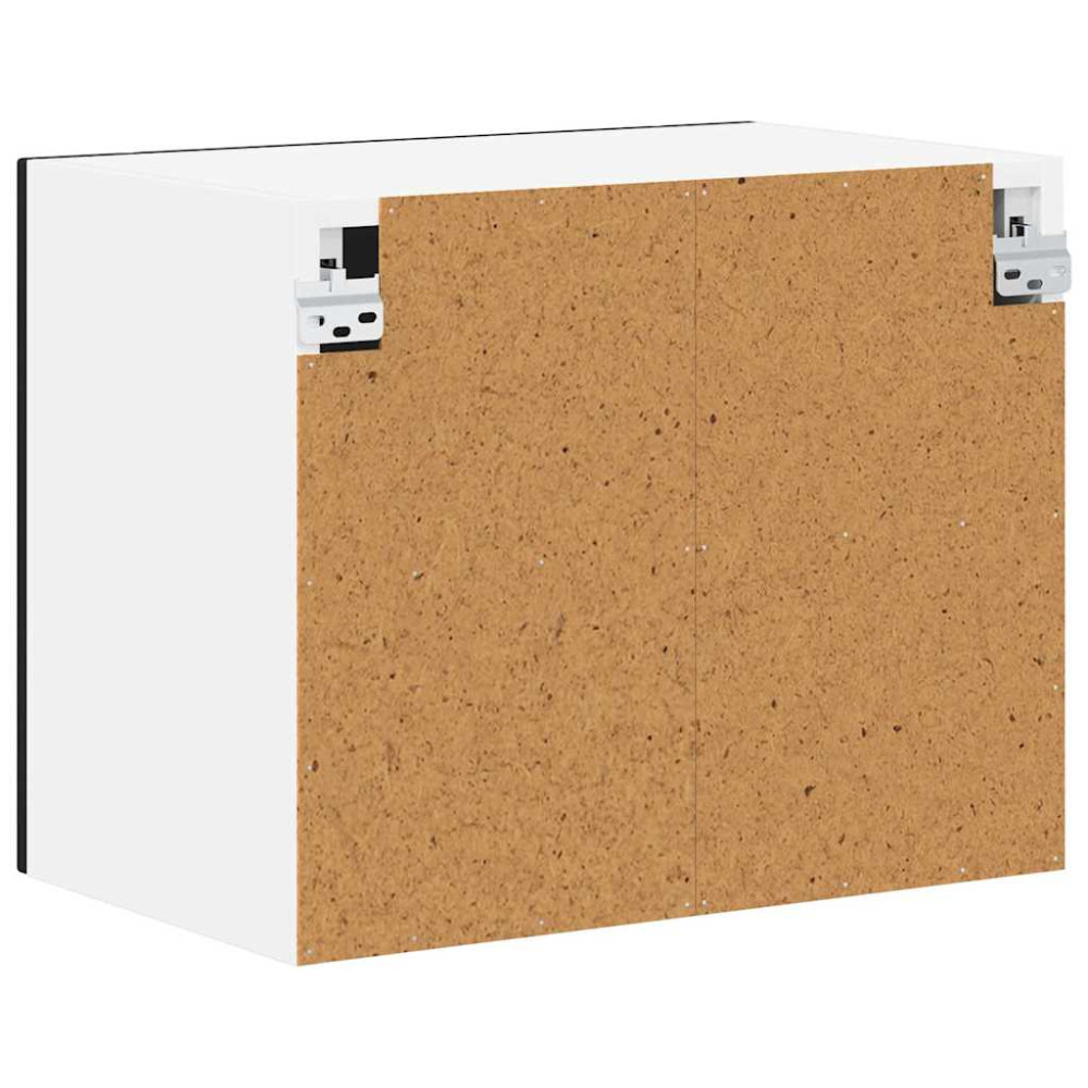 Produktbild för Väggskåp LUCCA 2 pcs Svart 50 x 31 x 40 cm Konstruerat trä