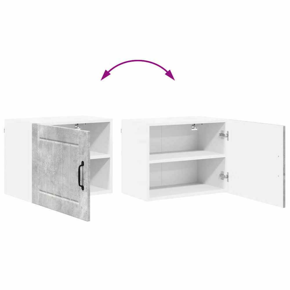 Produktbild för Väggskåp LUCCA 2 pcs Betonggrå 50 x 31 x 40 cm Konstruerat trä