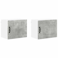 Produktbild för Väggskåp LUCCA 2 pcs Betonggrå 50 x 31 x 40 cm Konstruerat trä