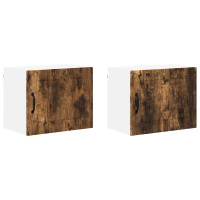 Produktbild för Väggskåp LUCCA 2 pcs Rökt ek 50 x 31 x 40 cm Konstruerat trä