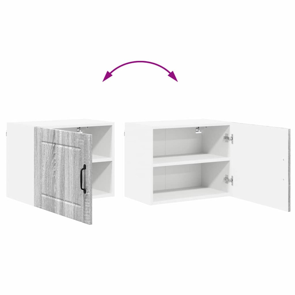 Produktbild för Väggskåp LUCCA 2 pcs Grå sonoma-ek 50 x 31 x 40 cm