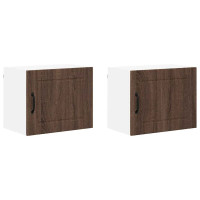 Produktbild för Väggskåp LUCCA 2 pcs Brun ek 50 x 31 x 40 cm Konstruerat trä