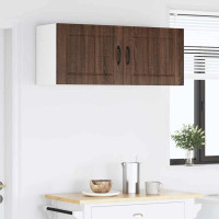 Produktbild för Väggskåp LUCCA 2 pcs Brun ek 50 x 31 x 40 cm Konstruerat trä