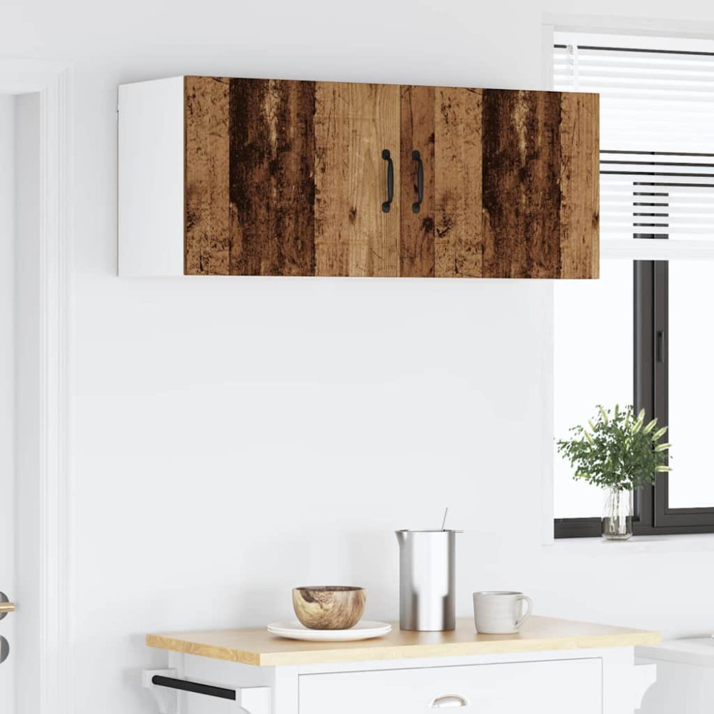 Produktbild för Väggskåp LUCCA 2 pcs Gammalt trä 50 x 31 x 40 cm