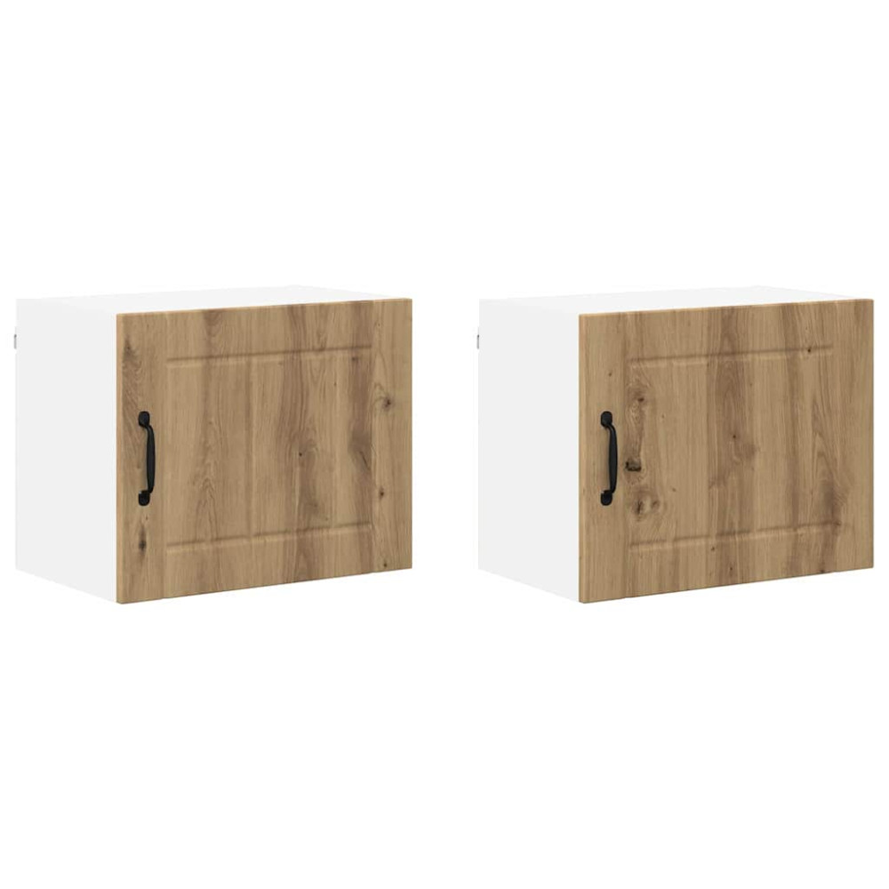Produktbild för Väggskåp LUCCA 2 pcs Artisan-ek 50 x 31 x 40 cm Konstruerat trä