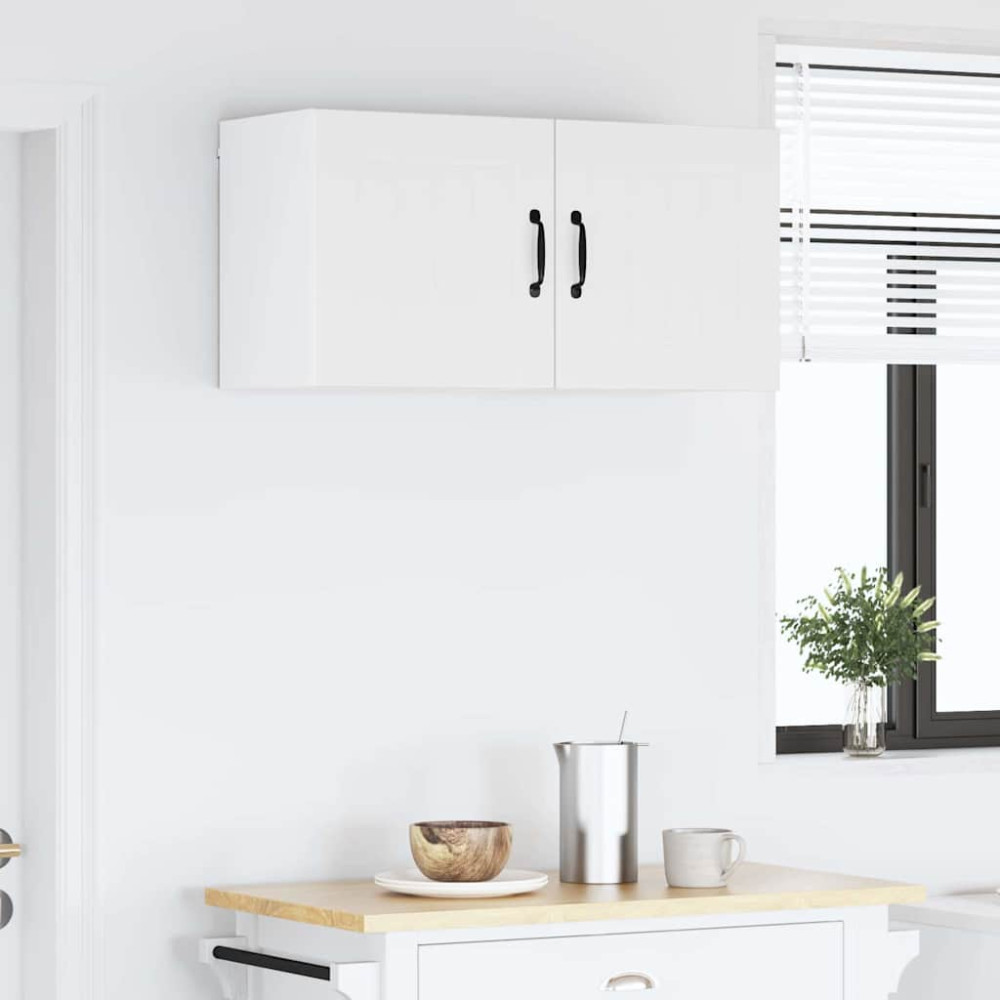 Produktbild för Väggskåp LUCCA Vit 80 x 31 x 40 cm Konstruerat trä