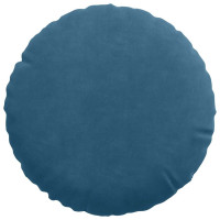 Produktbild för Sittkuddar 2 pcs Blå Ø30 x 13 cm Sammet