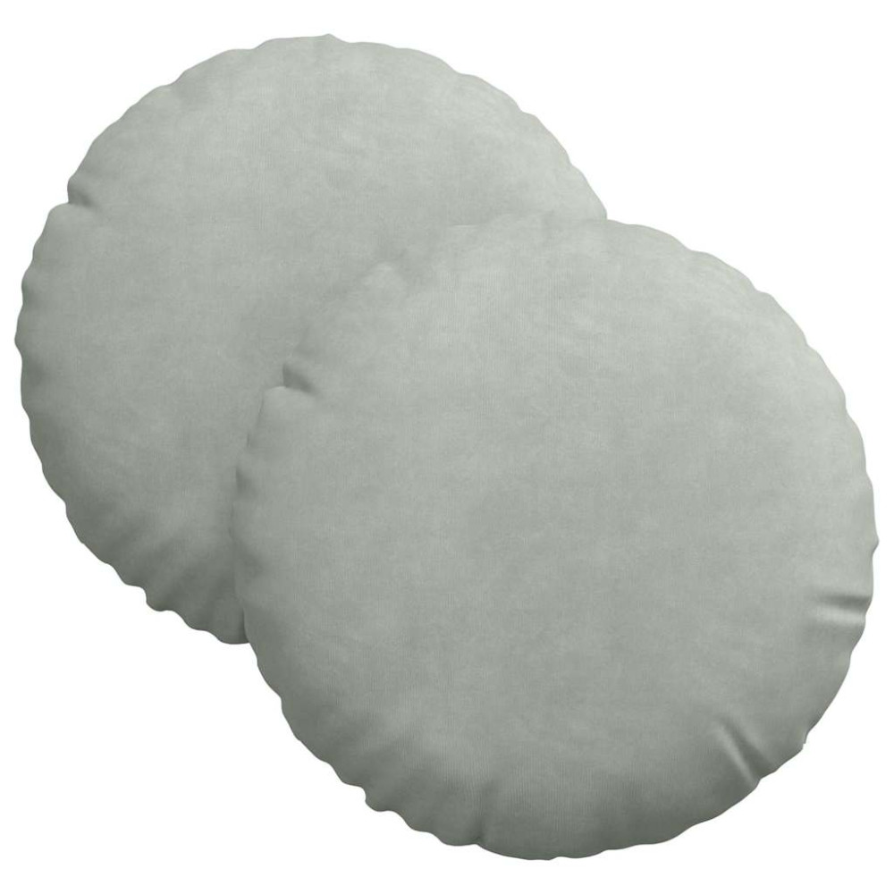 Produktbild för Sittkuddar 2 pcs Ljusgrå Ø30 x 13 cm Sammet