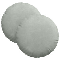 Produktbild för Sittkuddar 2 pcs Ljusgrå Ø30 x 13 cm Sammet
