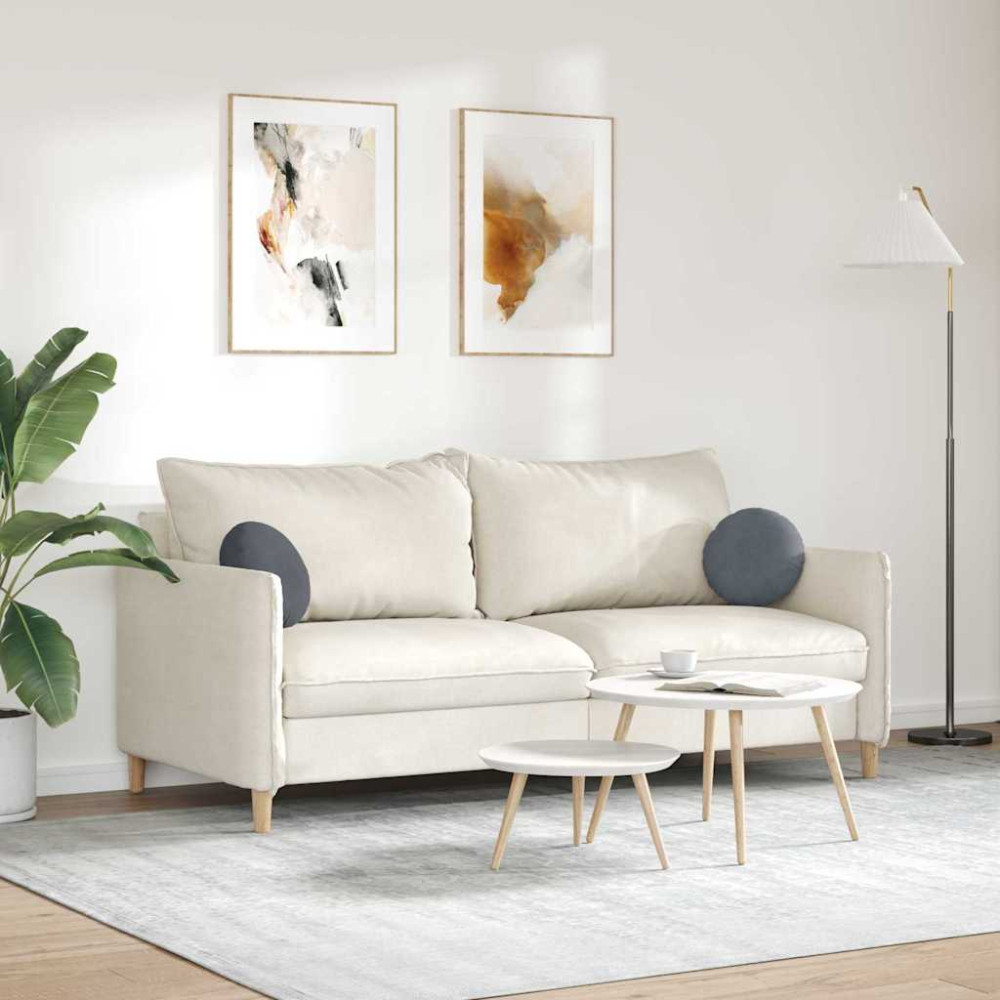 Produktbild för Sittkuddar 2 pcs Mörkgrå Ø30 x 13 cm Sammet