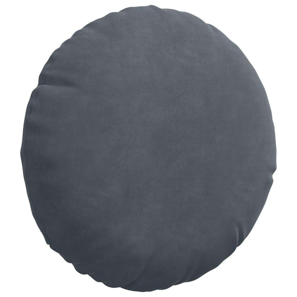 Produktbild för Sittkuddar 2 pcs Mörkgrå Ø30 x 13 cm Sammet