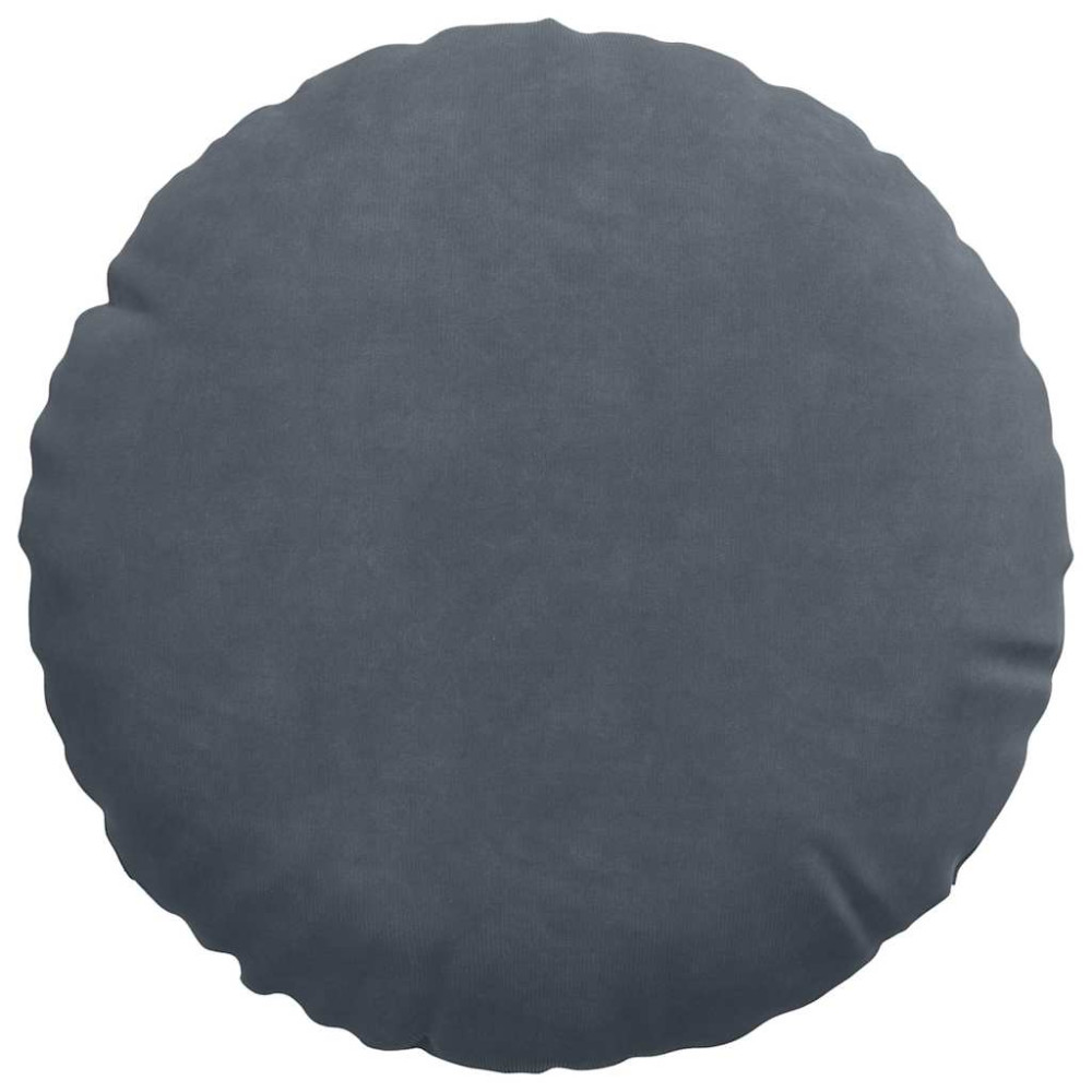 Produktbild för Sittkuddar 2 pcs Mörkgrå Ø30 x 13 cm Sammet