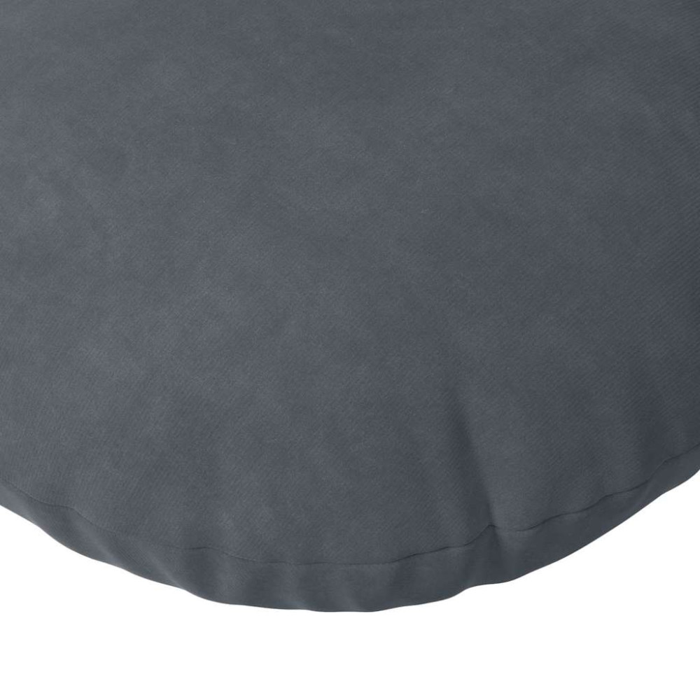 Produktbild för Sittkuddar 2 pcs Mörkgrå Ø30 x 13 cm Sammet