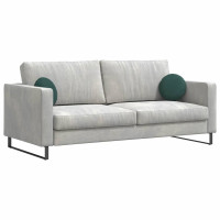 Produktbild för Sittkuddar 2 pcs Mörkgrön Ø30 x 13 cm Sammet