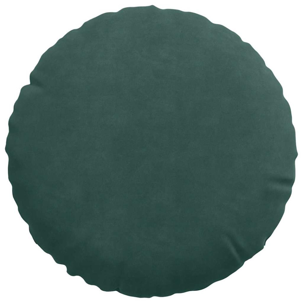 Produktbild för Sittkuddar 2 pcs Mörkgrön Ø30 x 13 cm Sammet